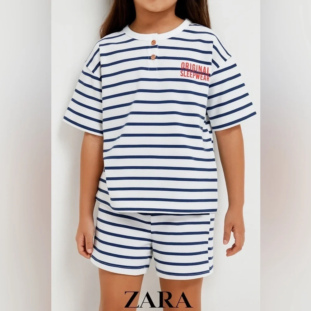 ZARA Kids | Blue | STRIPED HENLEY SET